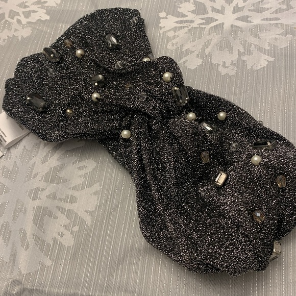 Anthropologie Accessories - Anthropologie Llani black silver hair twist headband new with tags